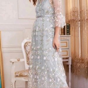 Shein Keyhole Mesh Dress